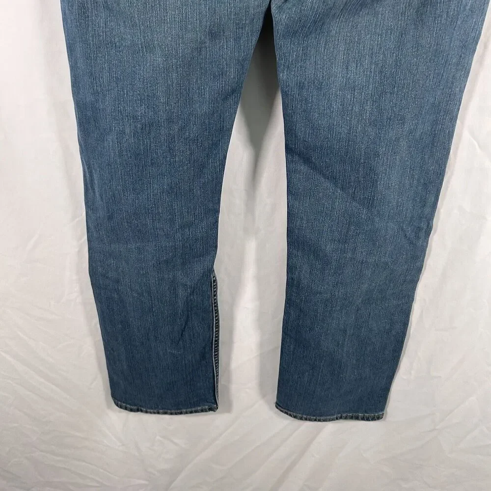 Levis 505 Jeans Men's 36x32 Medium Wash Denim Pockets Button Zip Cotton Blend